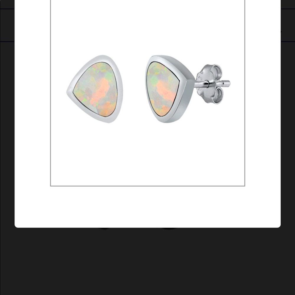Lab Opal 925 Sterling Silver earrings